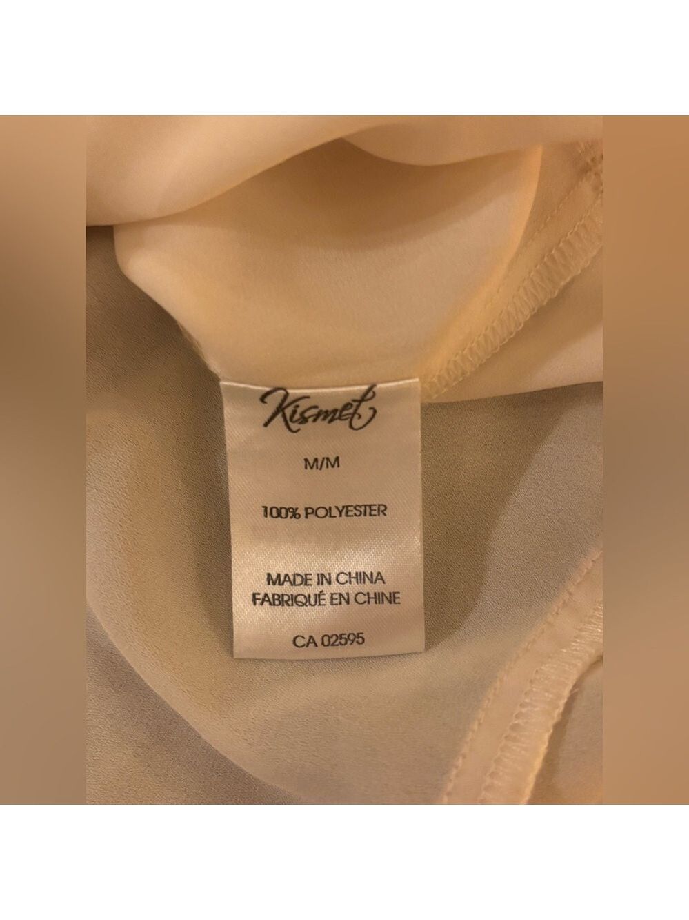 KISMET White Sleeveless Shirt Womens Medium Polyester with Slits on Each Side - Picture 8 of 11